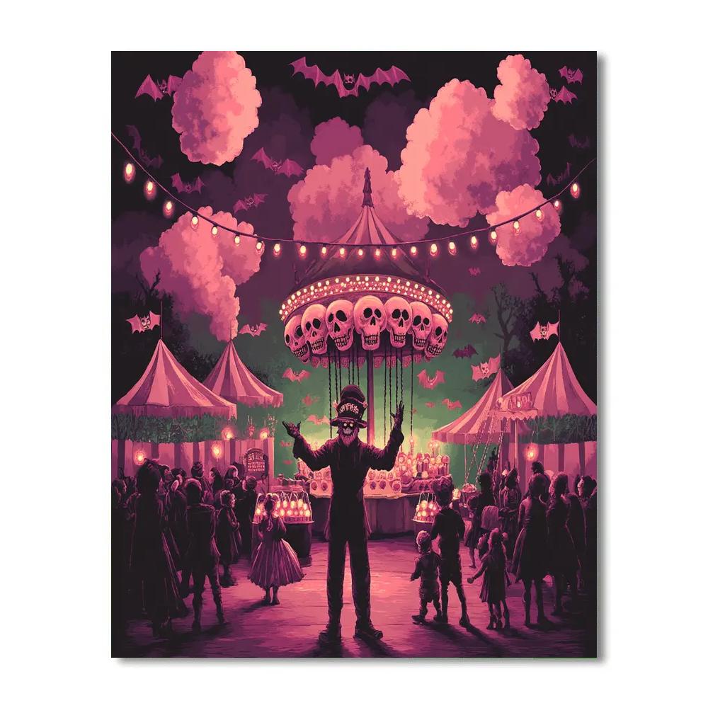 Candy Carnival Of The Haunted Fairground Paint by numbers kits