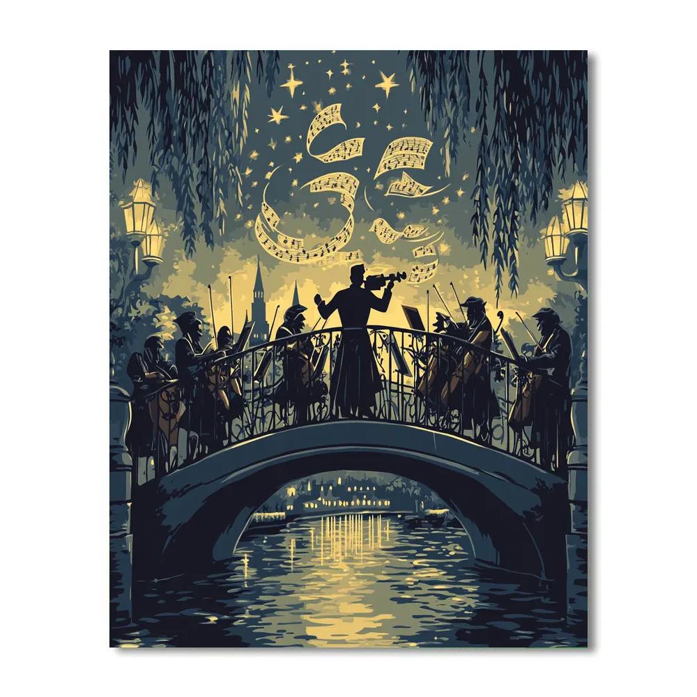 Haunted Orchestra On The Moat Bridge Numbered painting kits