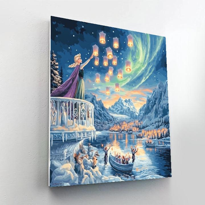 Frozen Kingdom Holiday Lanterns Paint by numbers kits