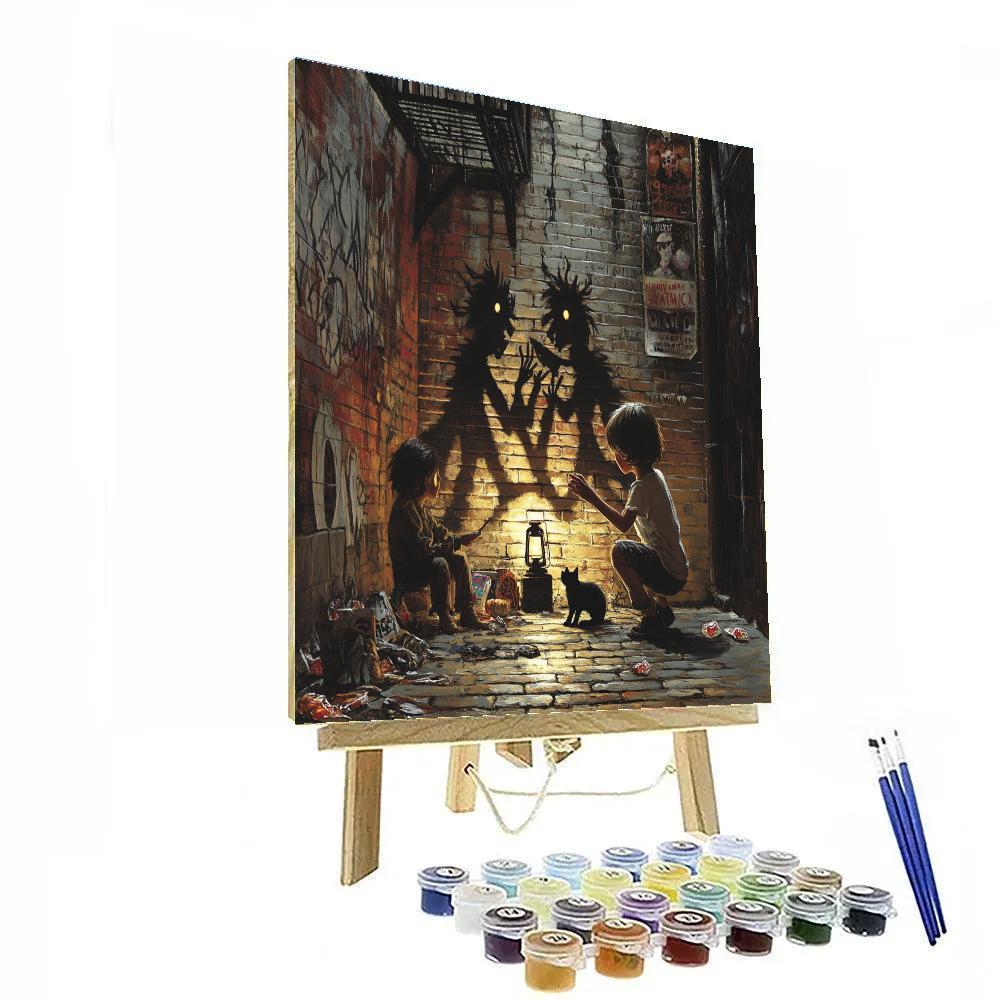 Shadow Puppets Of The Haunted Alley paint by color