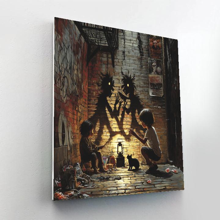 Shadow Puppets Of The Haunted Alley paint by color