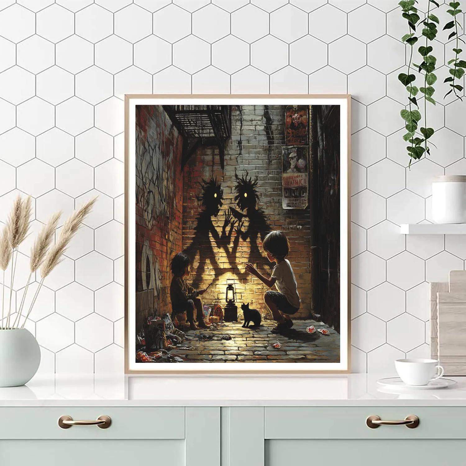 Shadow Puppets Of The Haunted Alley paint by color