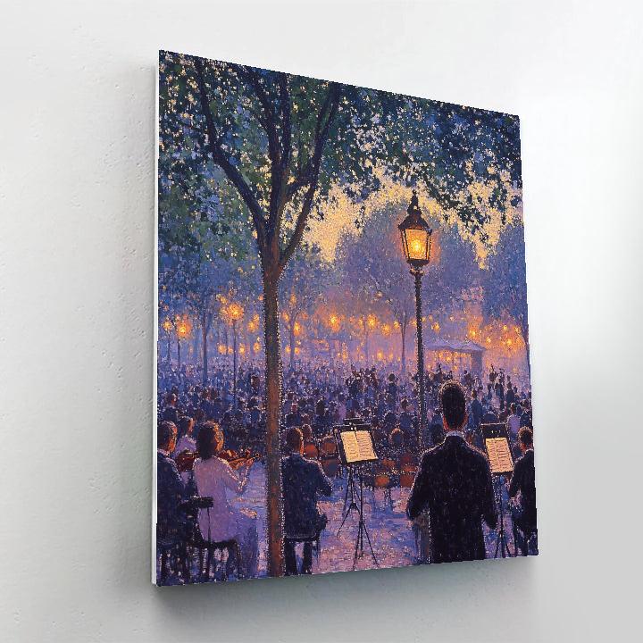 Seurat Inspired Evening Park Concert DIY paint by numbers