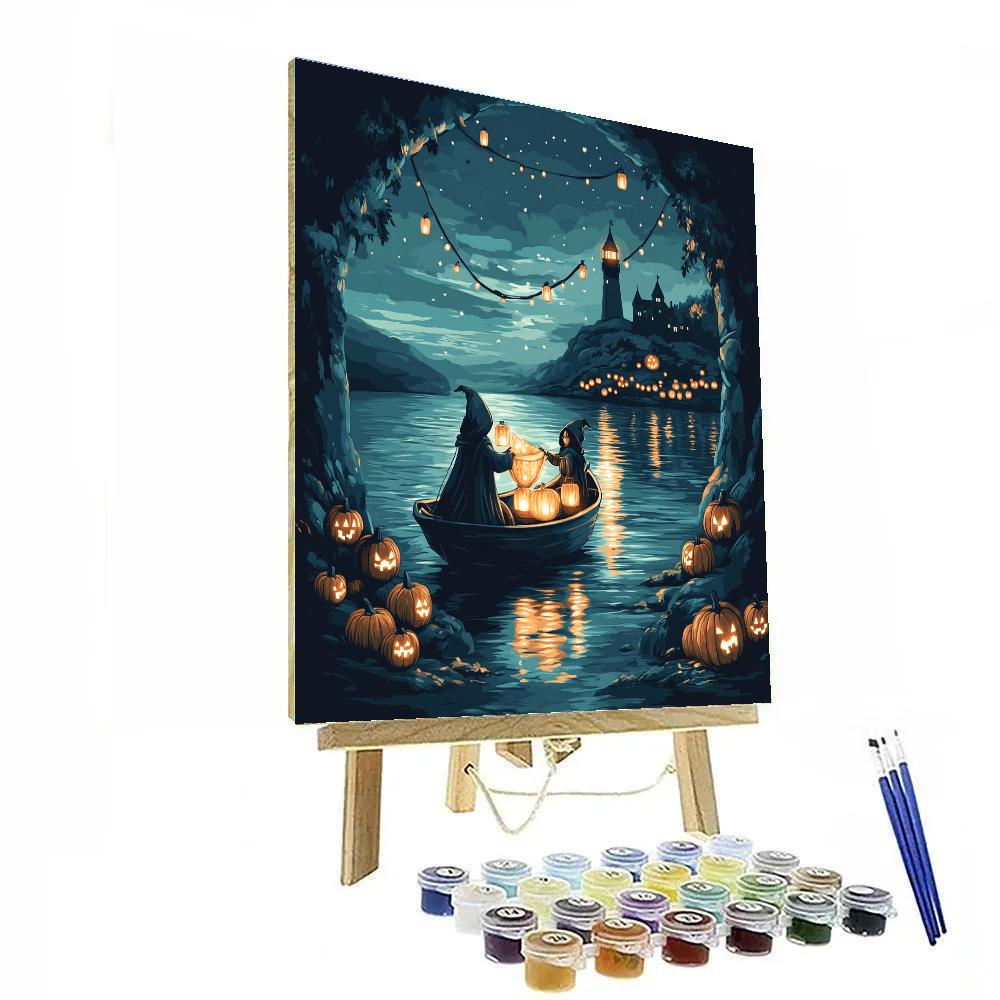 Lantern Fishers Of The Mystic Harbor painting number kit