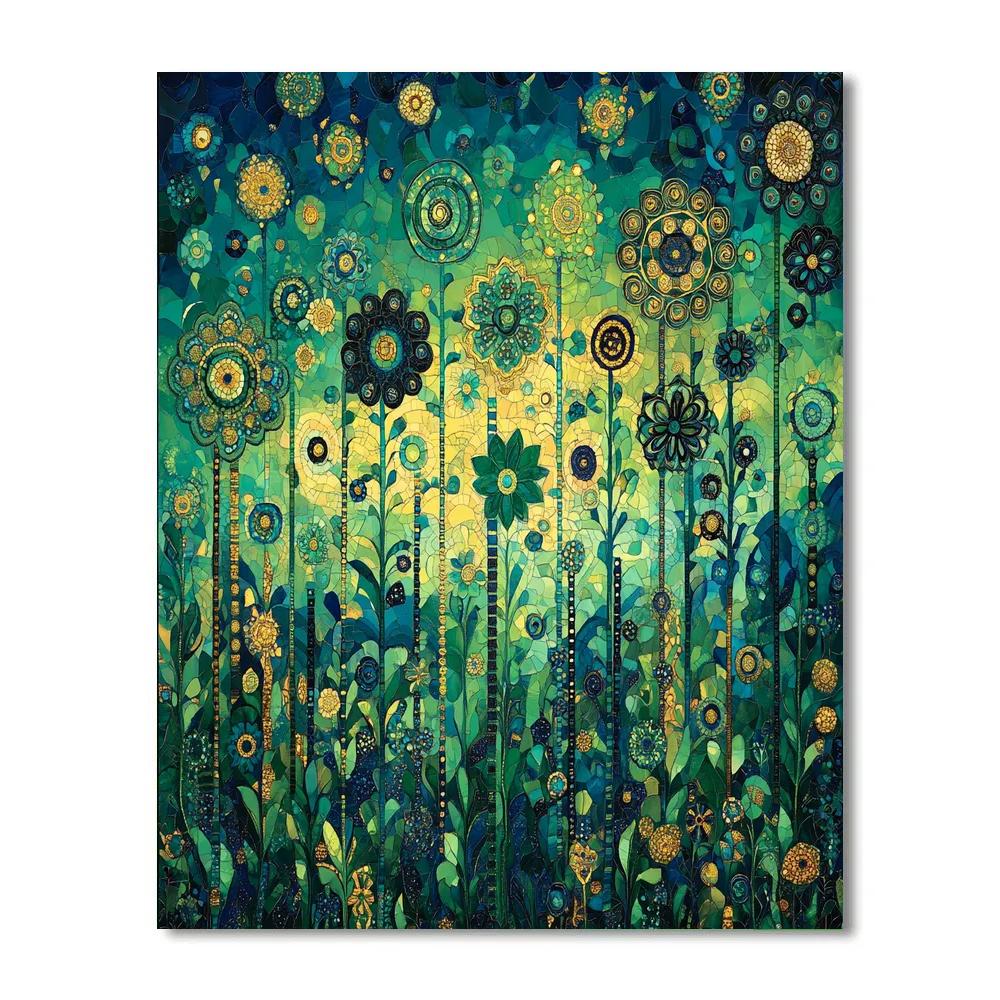 Gustav Klimt Inspired Mosaic Twilight Garden Paint by numbers kits