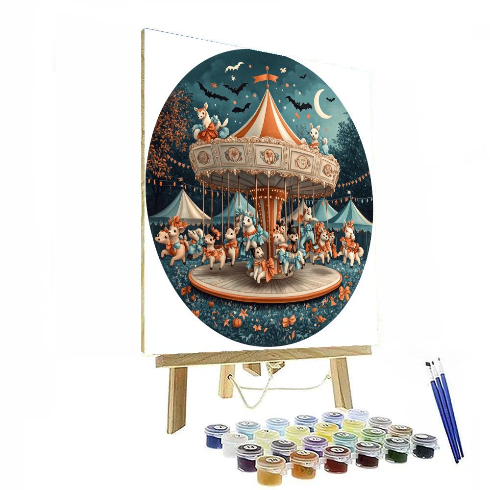 Costume Carousel Of Enchanted Critters Paint by numbers art