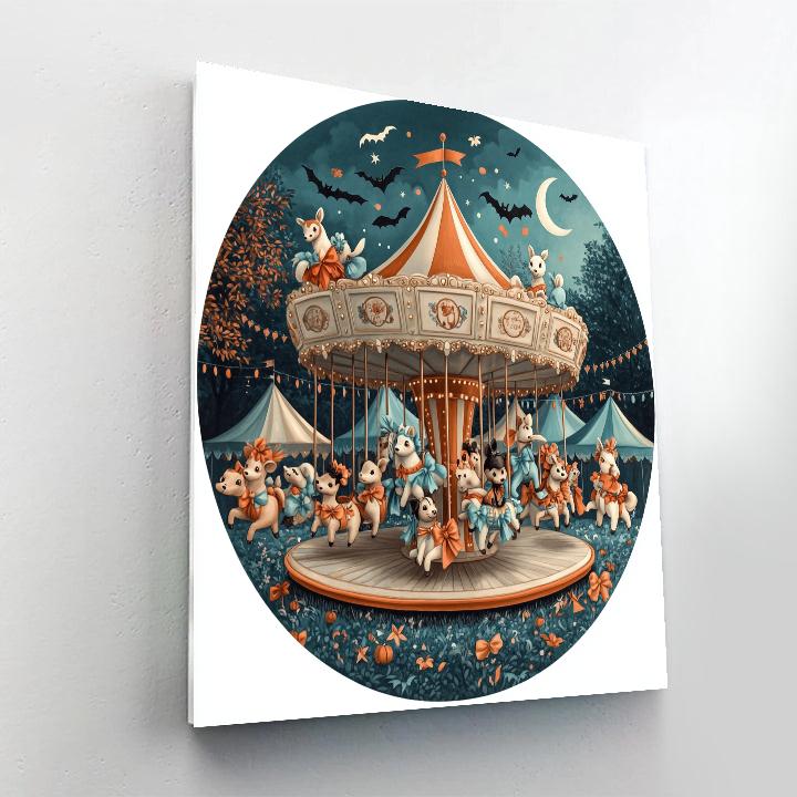 Costume Carousel Of Enchanted Critters Paint by numbers art