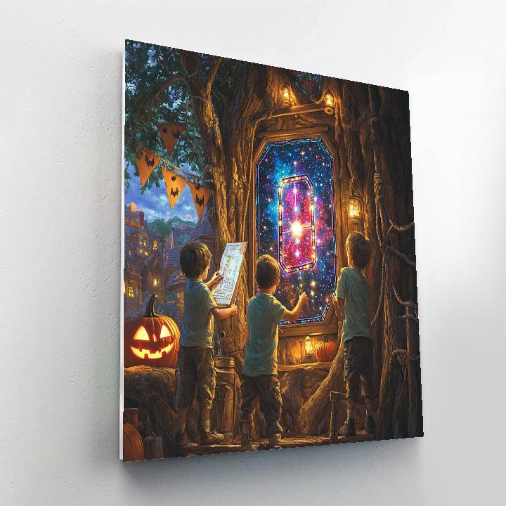 Midnight Treehouse Of Spooky Architects paint by numbers