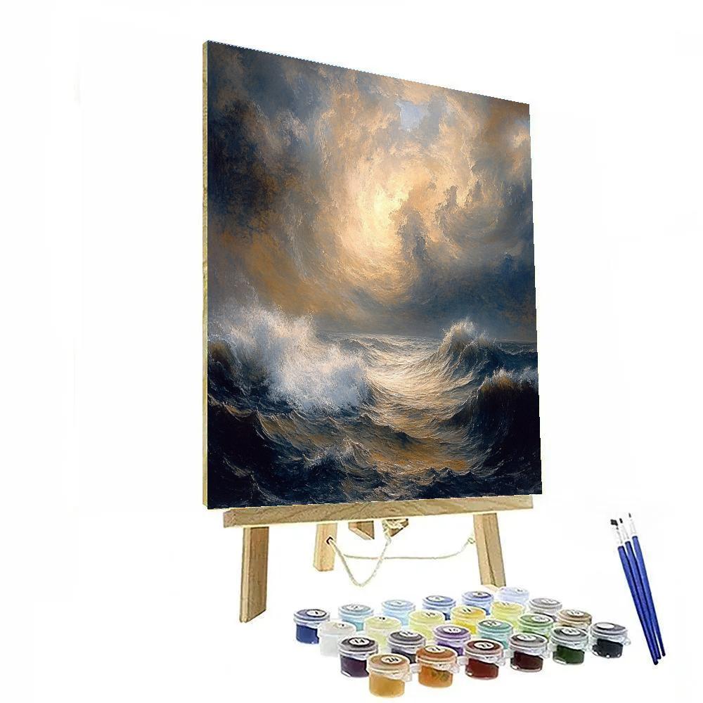 JMW Turner Inspired Stormy Sea paint by color