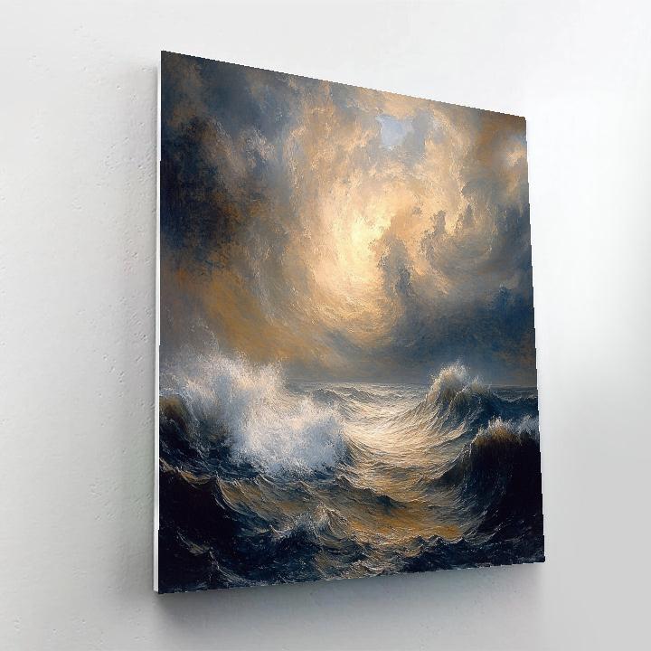 JMW Turner Inspired Stormy Sea paint by color