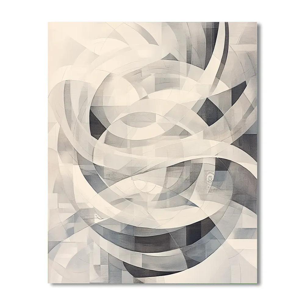 M.C. Escher Inspired Lattice Of Time Number painting