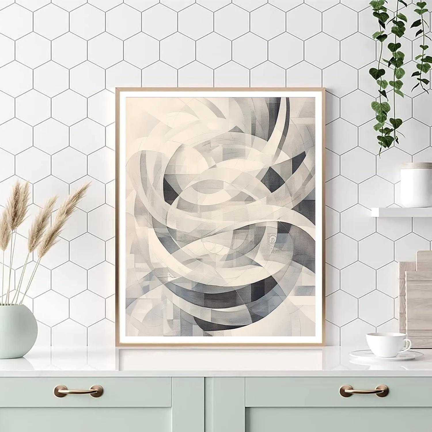 M.C. Escher Inspired Lattice Of Time Number painting