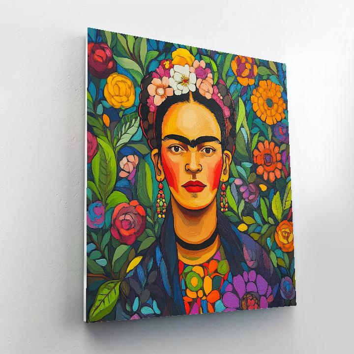 Frida Kahlo Inspired Bold Self-Portrait paint by color
