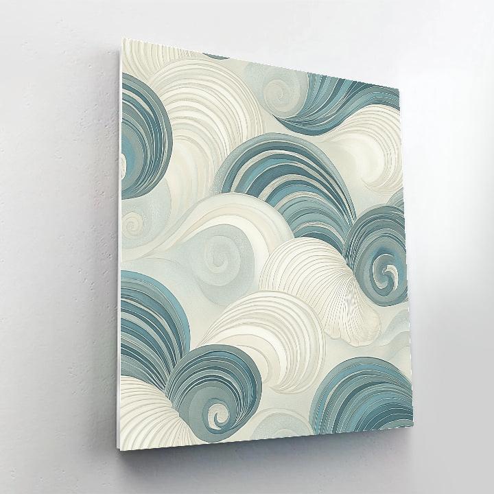 Alphonse Mucha Inspired Oceanic Whorl Of Pearlescent Currents Paint by numbers art