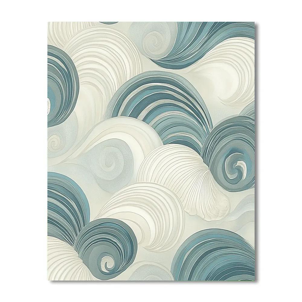 Alphonse Mucha Inspired Oceanic Whorl Of Pearlescent Currents Paint by numbers art