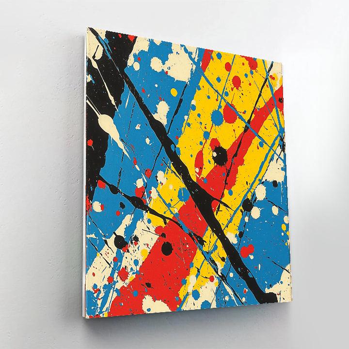 Jackson Pollock Inspired Energetic Chaos painting number kit