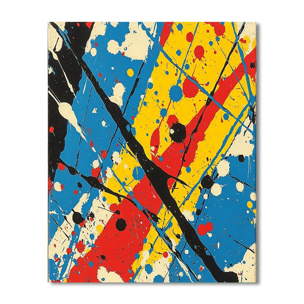 Jackson Pollock Inspired Energetic Chaos painting number kit