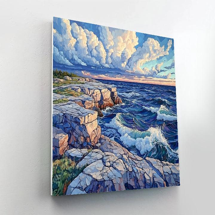 Arthur Lismer Inspired Rockbound Shoreline With September Gales painting number kit