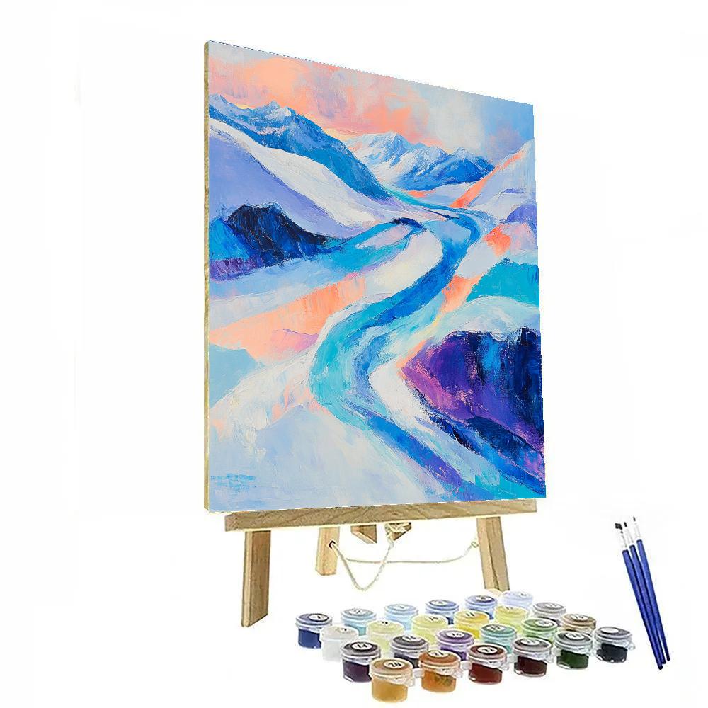 A.Y. Jackson Inspired Northern Ice Flow Abstract Number painting