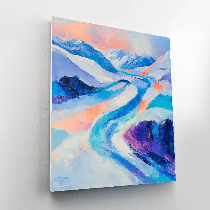 A.Y. Jackson Inspired Northern Ice Flow Abstract Number painting