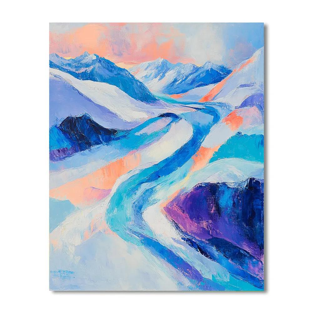 A.Y. Jackson Inspired Northern Ice Flow Abstract Number painting