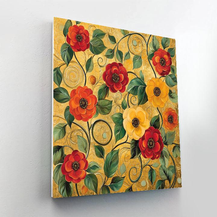 Gustav Klimt Inspired Floral Reverie Numbered painting kits
