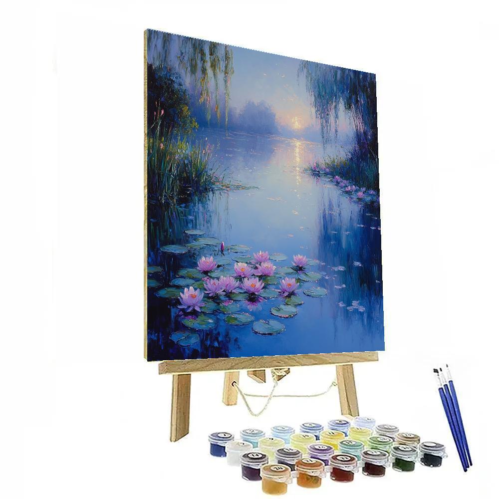 Claude Monet Inspired Dawn Waterlily Mist Painting by numbers kit