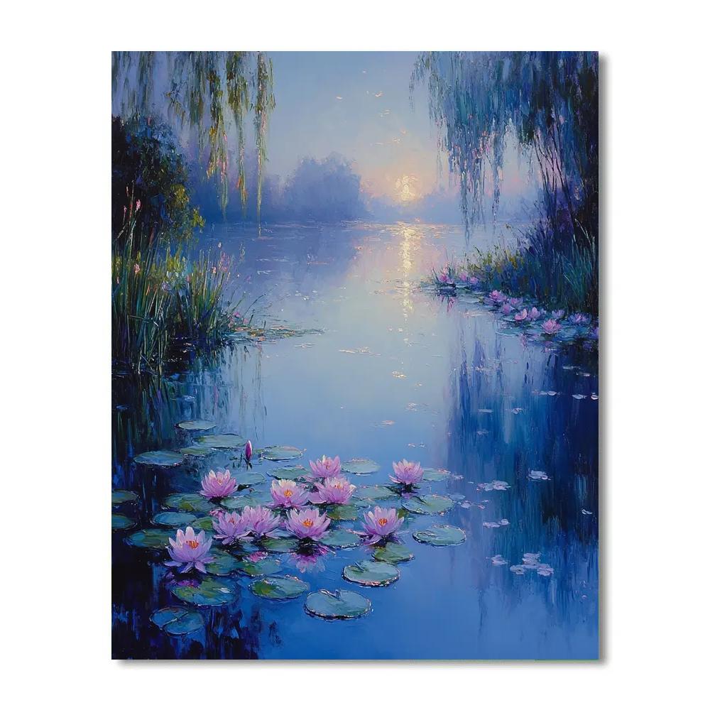 Claude Monet Inspired Dawn Waterlily Mist Painting by numbers kit