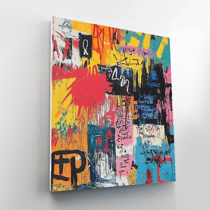 Jean-Michel Basquiat Inspired Urban Vibes paint by color