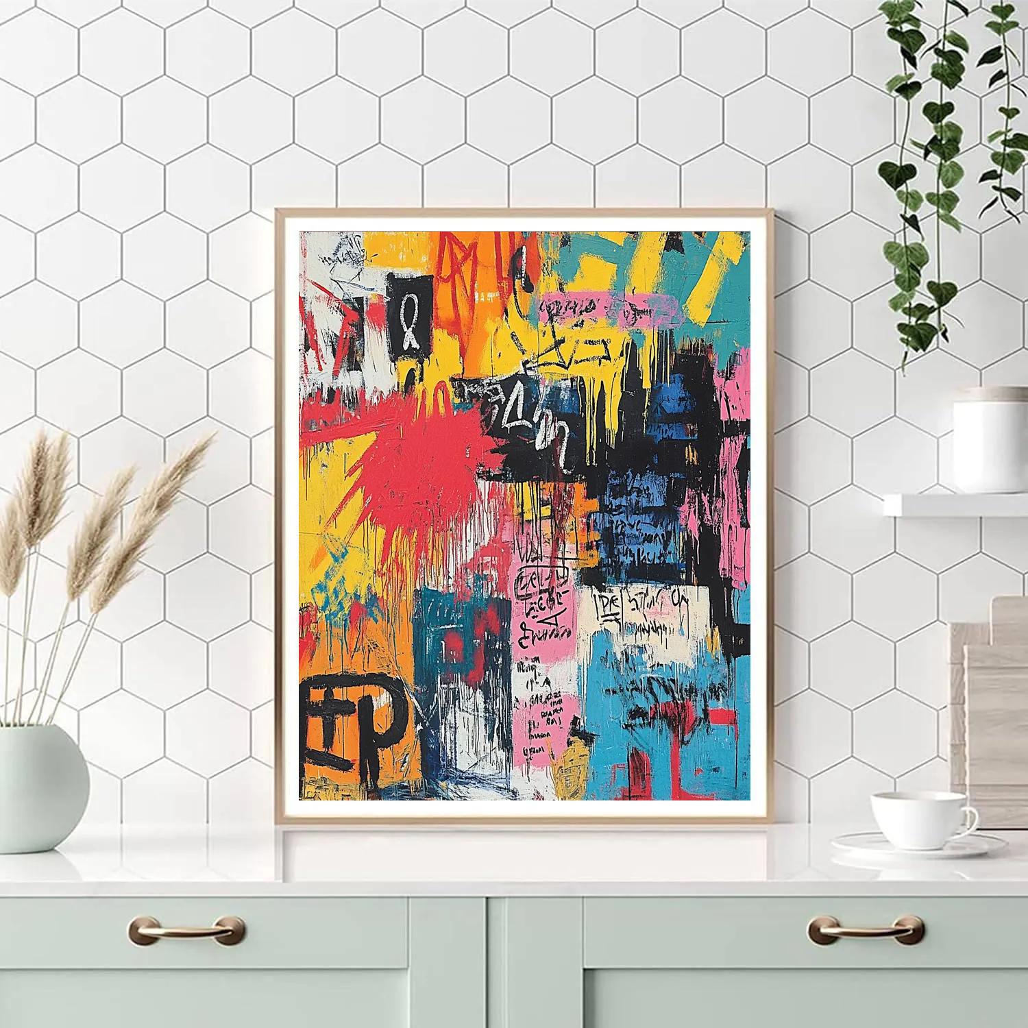 Jean-Michel Basquiat Inspired Urban Vibes paint by color