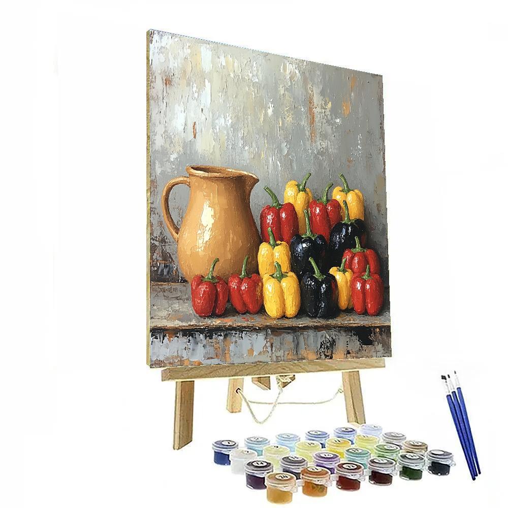 Diego Velázquez Inspired Market Vegetables And Rustic Pottery Painting by numbers kit