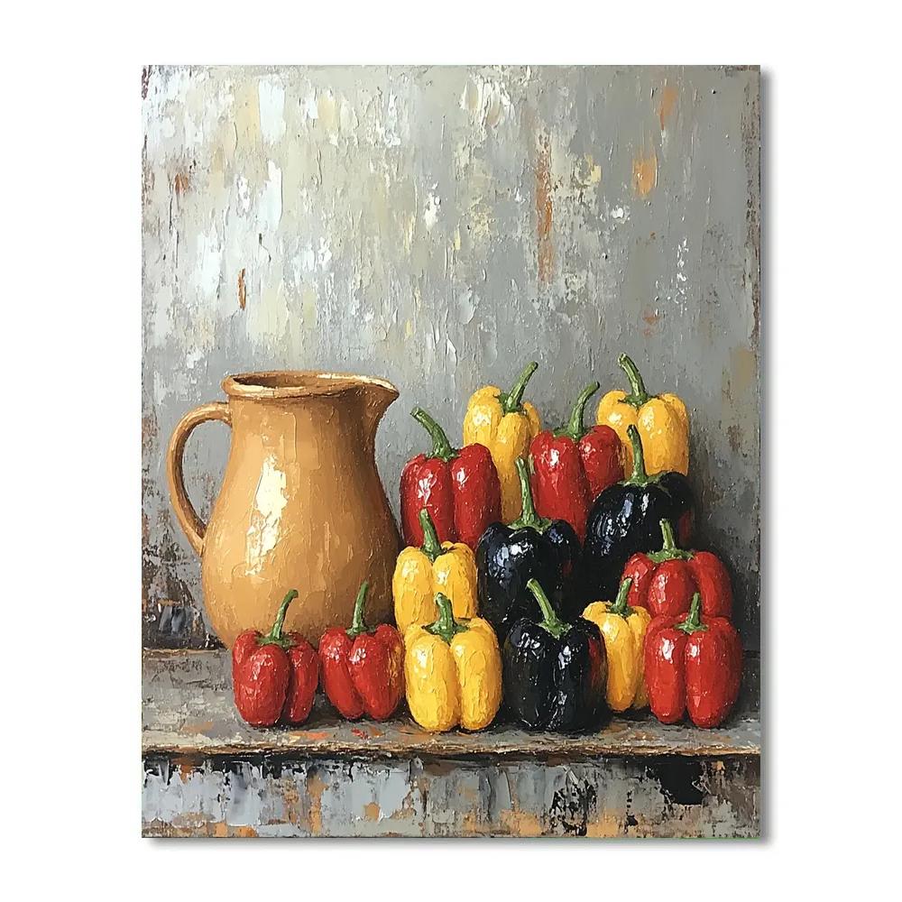 Diego Velázquez Inspired Market Vegetables And Rustic Pottery Painting by numbers kit