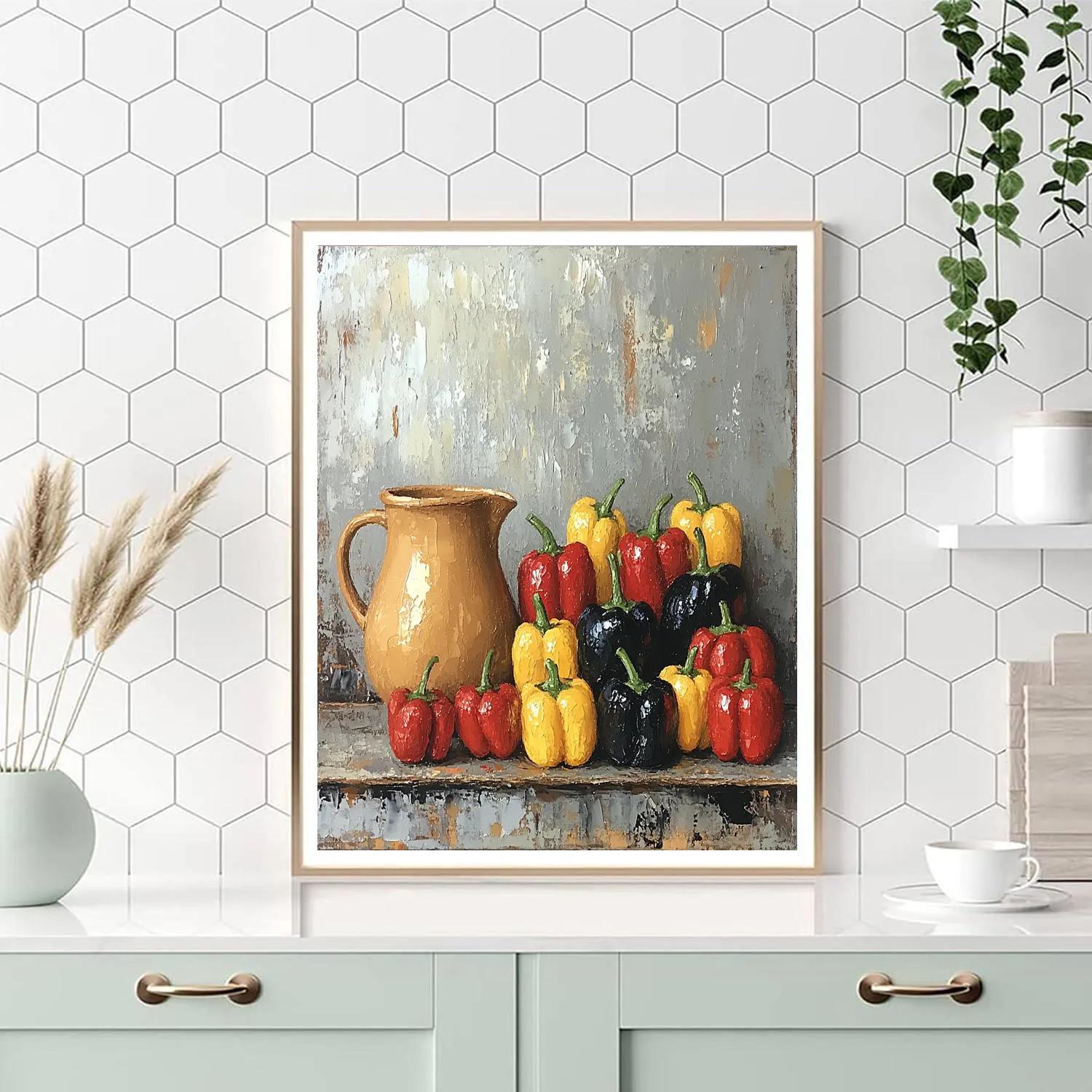 Diego Velázquez Inspired Market Vegetables And Rustic Pottery Painting by numbers kit