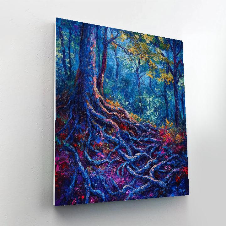 Arthur Lismer Inspired Twisted Forest Undergrowth DIY paint by numbers