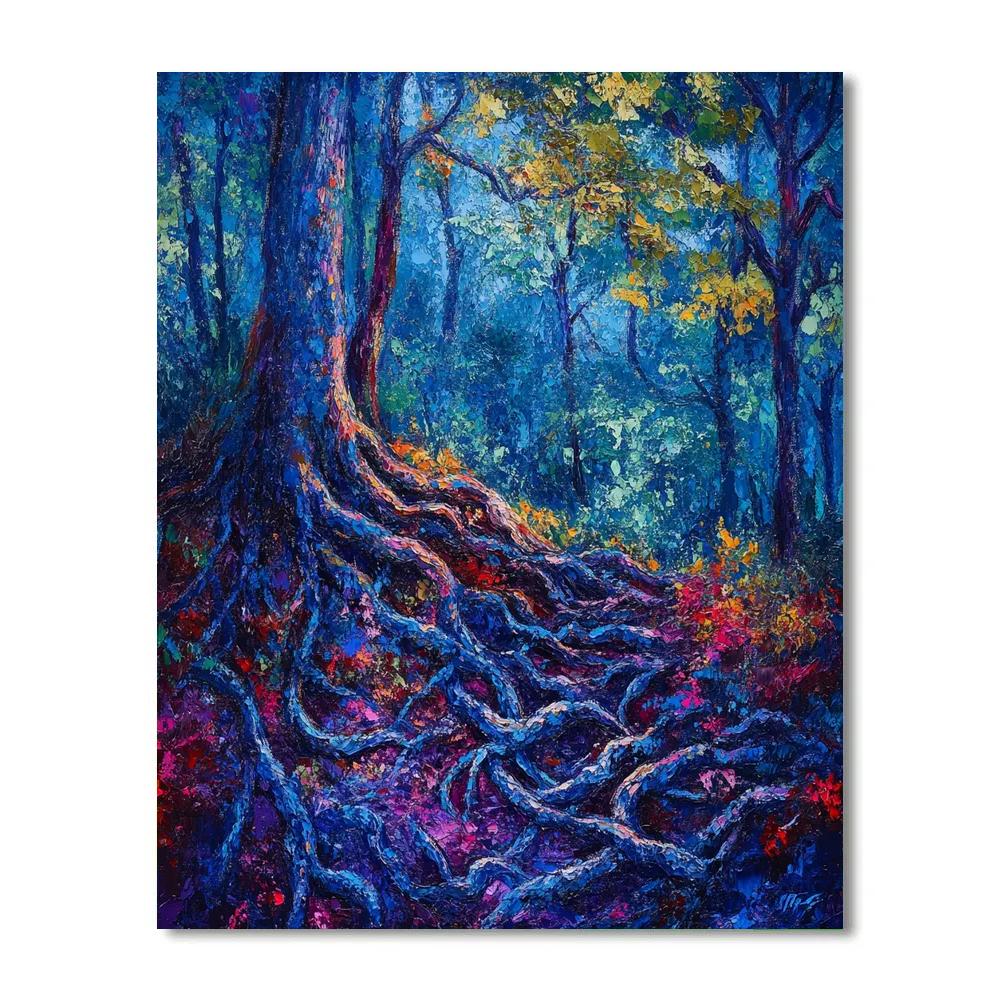 Arthur Lismer Inspired Twisted Forest Undergrowth DIY paint by numbers