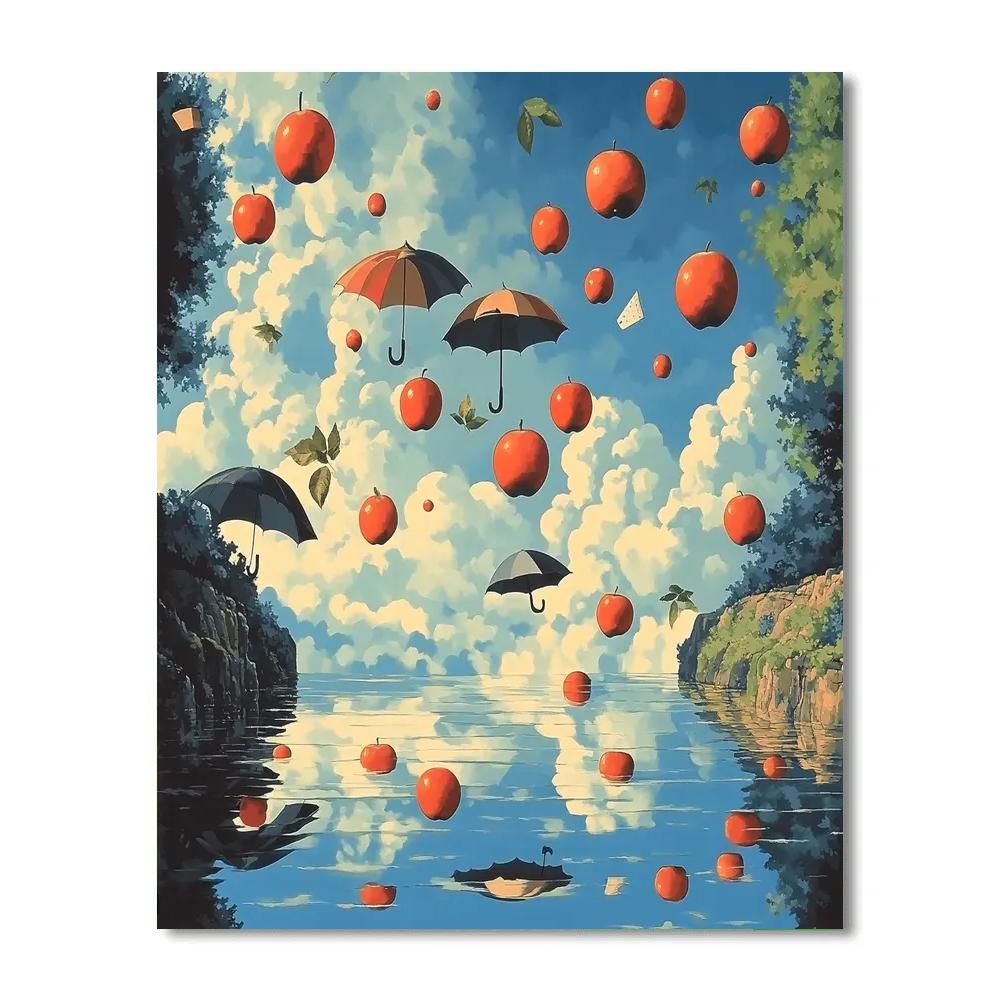 Rene Magritte Inspired Surreal Thoughts painting number kit