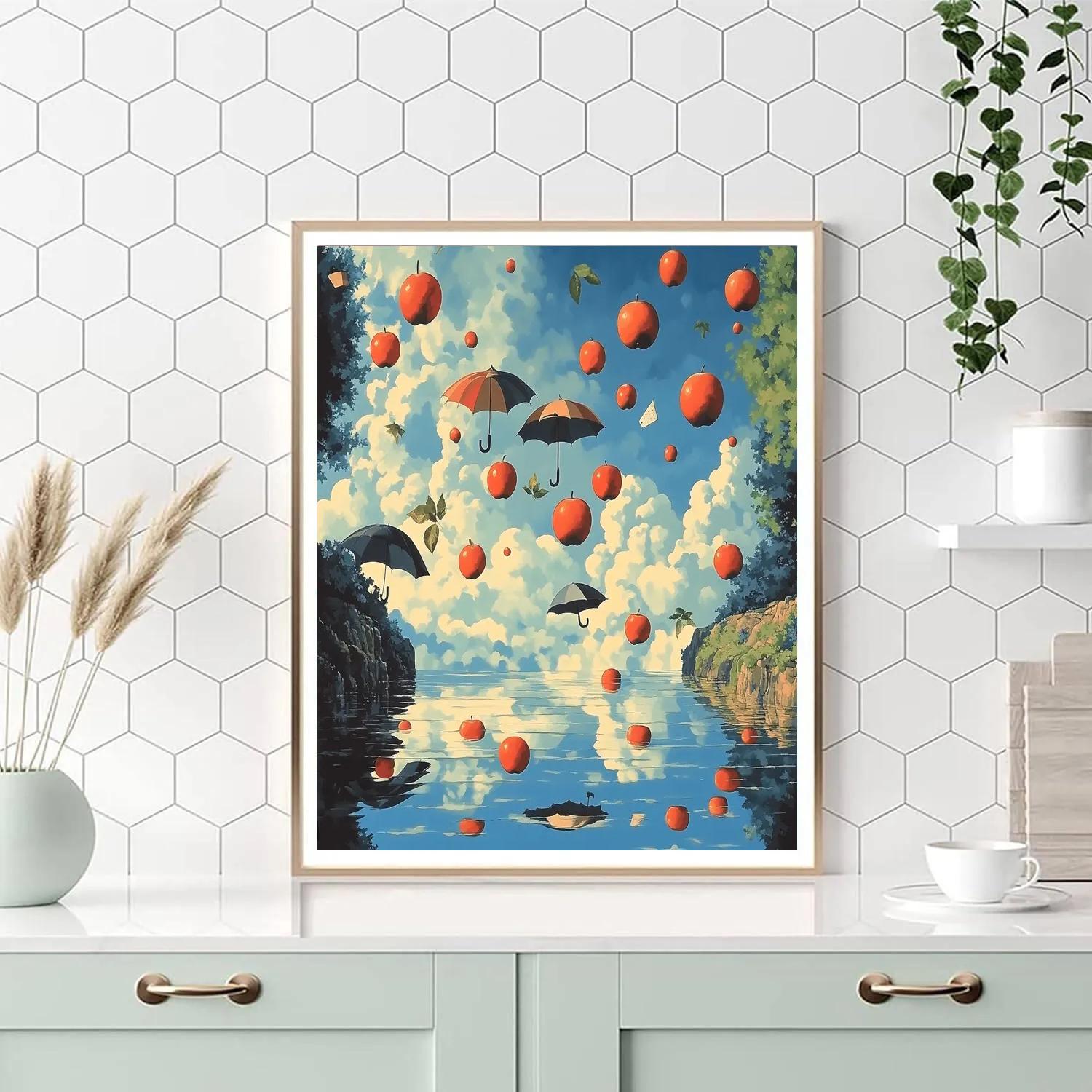 Rene Magritte Inspired Surreal Thoughts painting number kit