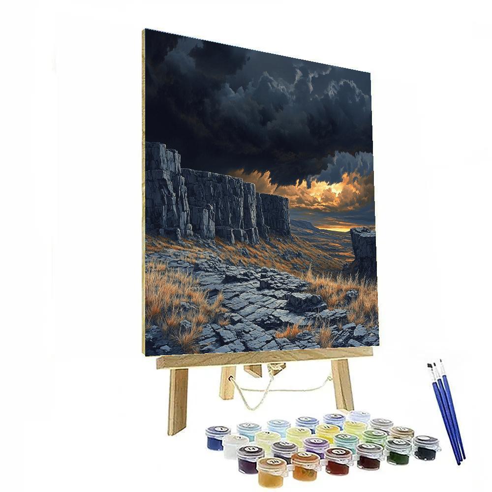 Francisco Goya Inspired Storm Over Craggy Plateau Paint by numbers kits