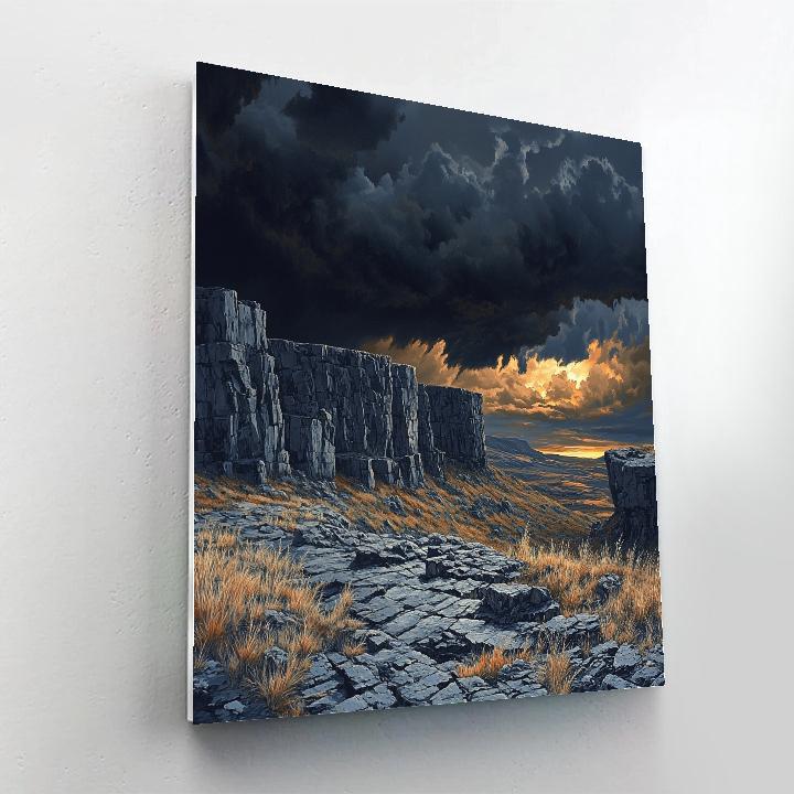 Francisco Goya Inspired Storm Over Craggy Plateau Paint by numbers kits