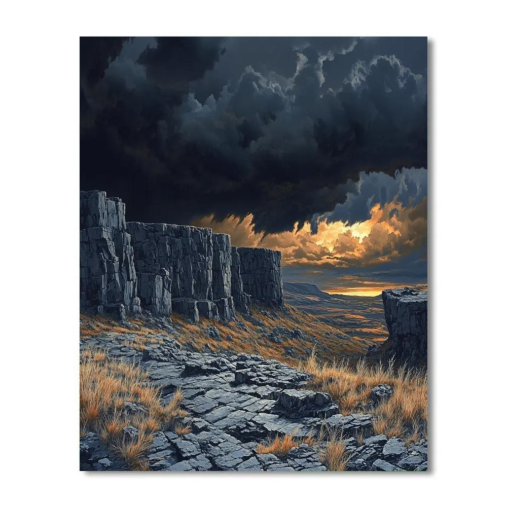 Francisco Goya Inspired Storm Over Craggy Plateau Paint by numbers kits