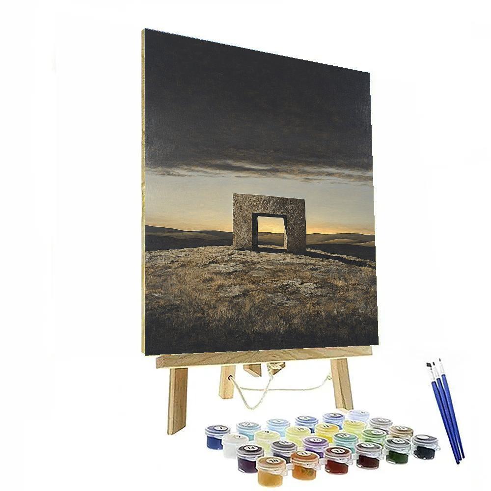 Francisco Goya Inspired Weathered Stone Altar At Dusk painting number kit