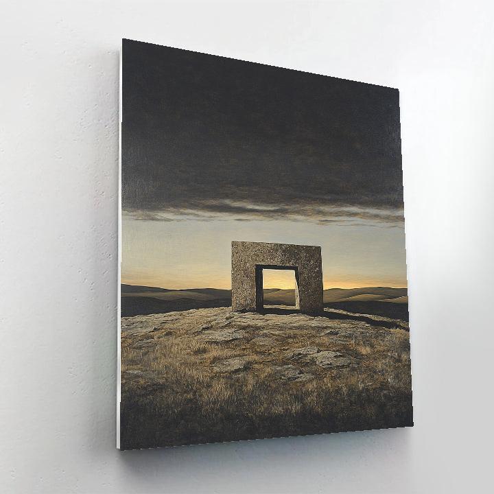 Francisco Goya Inspired Weathered Stone Altar At Dusk painting number kit