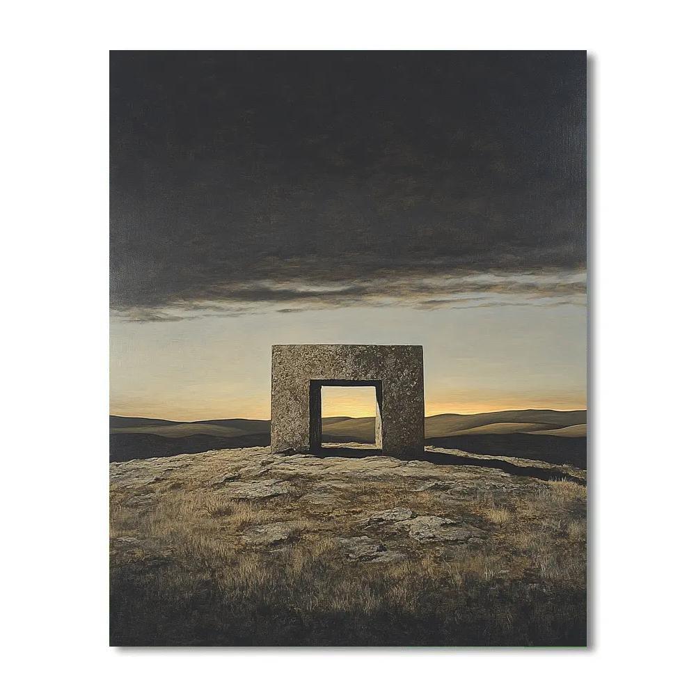 Francisco Goya Inspired Weathered Stone Altar At Dusk painting number kit
