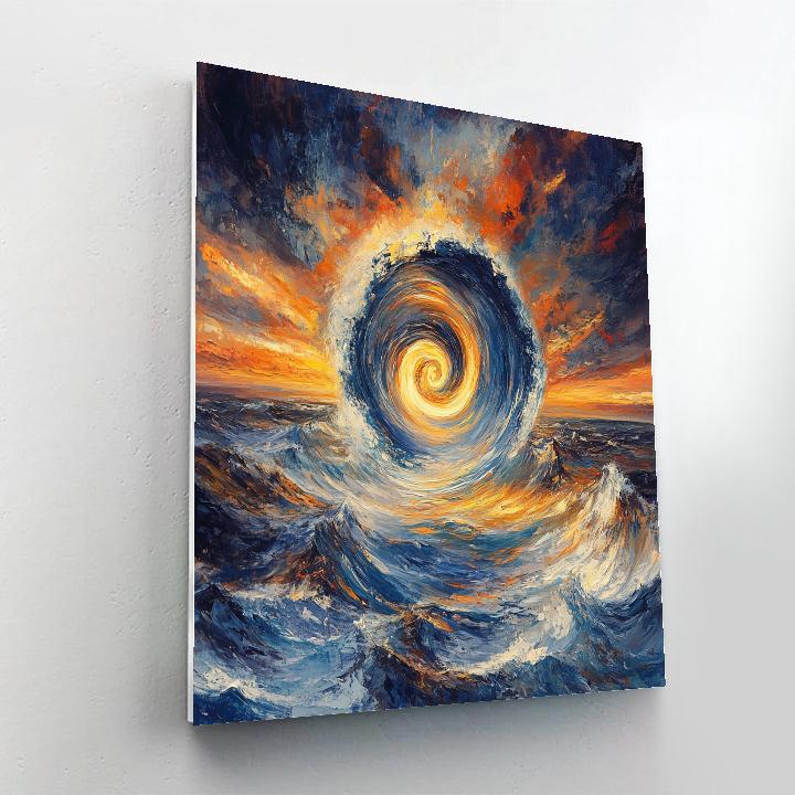 Edvard Munch Inspired Cosmic Whirlpool Landscape Paint by numbers kits