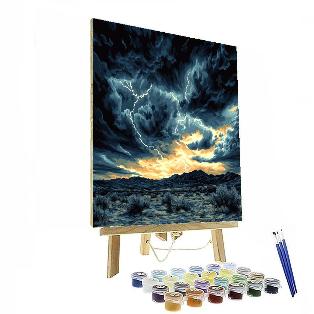 Francisco Goya Inspired Twilight Storm On Rugged Moor Painting by numbers kit