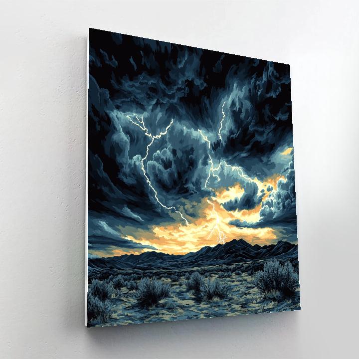 Francisco Goya Inspired Twilight Storm On Rugged Moor Painting by numbers kit
