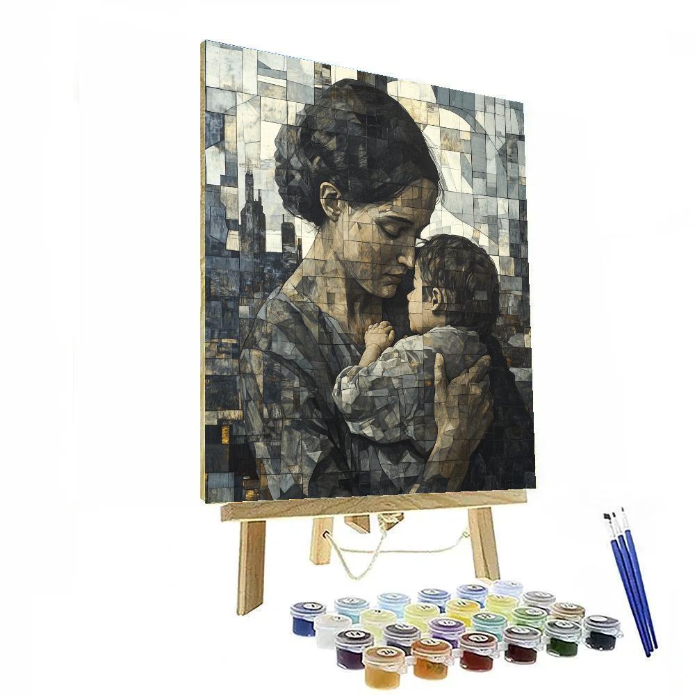 Käthe Kollwitz Inspired Grief And Resilience paint by color