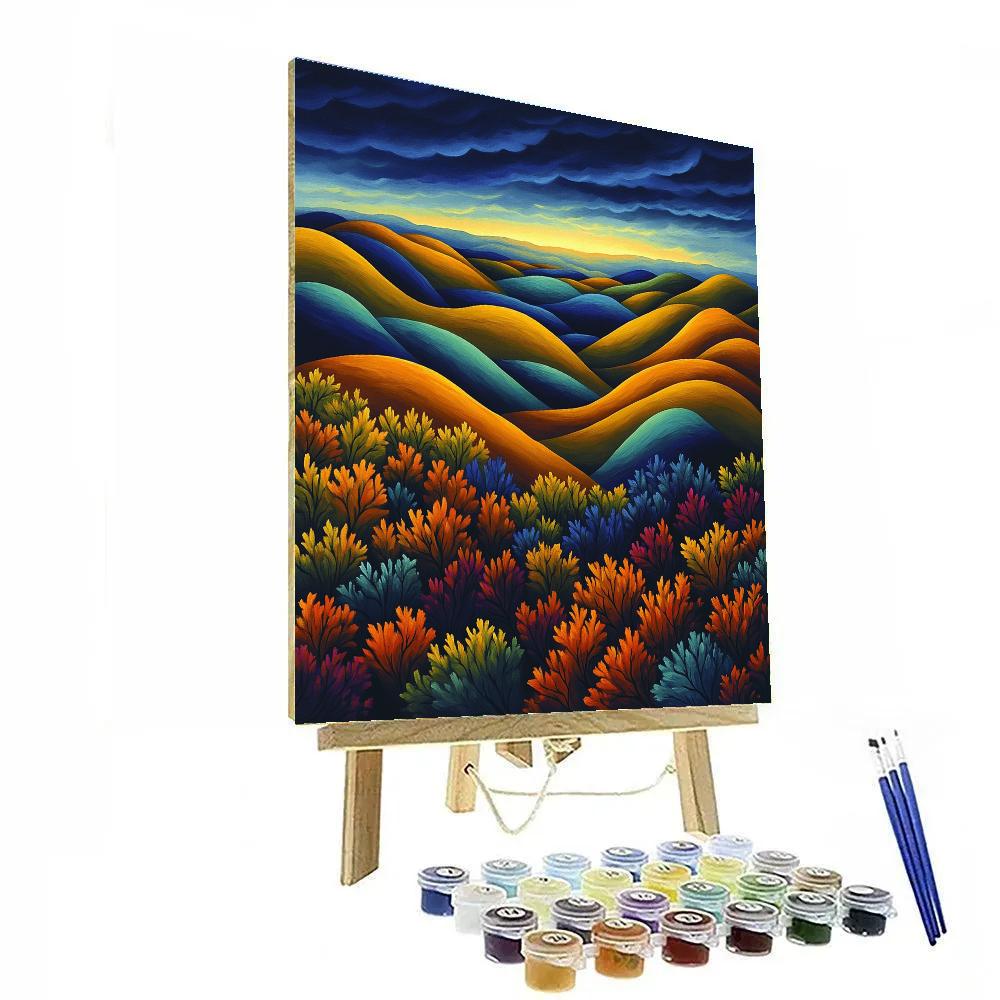 Frederick Varley Inspired Windswept Hills With Autumn Rhythm paint by color