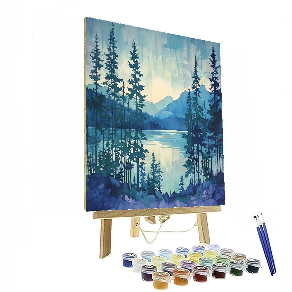 Franklin Carmichael Inspired Northern Pines Against Vast Sky Numbered painting kits