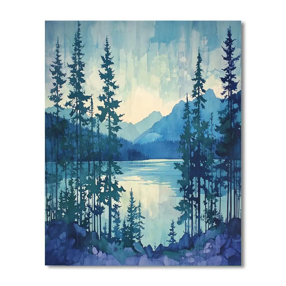 Franklin Carmichael Inspired Northern Pines Against Vast Sky Numbered painting kits